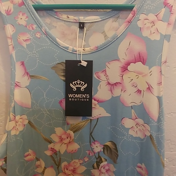 Blue Flowered Dress - Picture 3 of 3